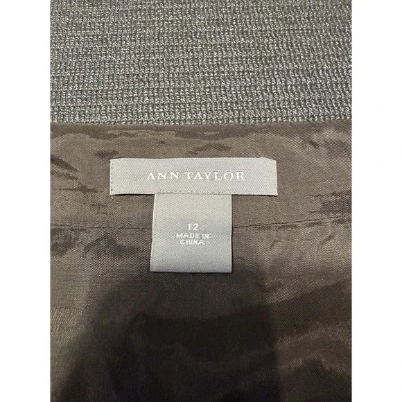 Ann Taylor 100% Silk Fully Lined Brown‎ Pleated Skirt Size 12 - Picture 5 of 7